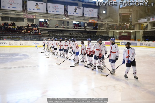 2016-10-15 Bolzano-Hockey Milano Rossoblu U16 0113 Squadra